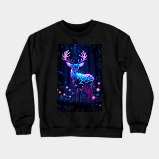 Magical Deer in the Forest Crewneck Sweatshirt